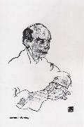 Egon Schiele Portrait of arnold schonberg painting
